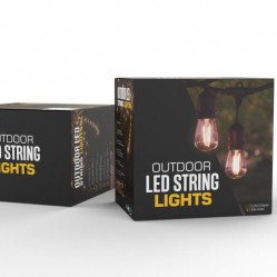 outdoor string lights, led outdoor string lights, 48ft string lights, led string lights kit, commercial string lights