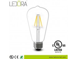 UL 6W ST64 LED filament bulb